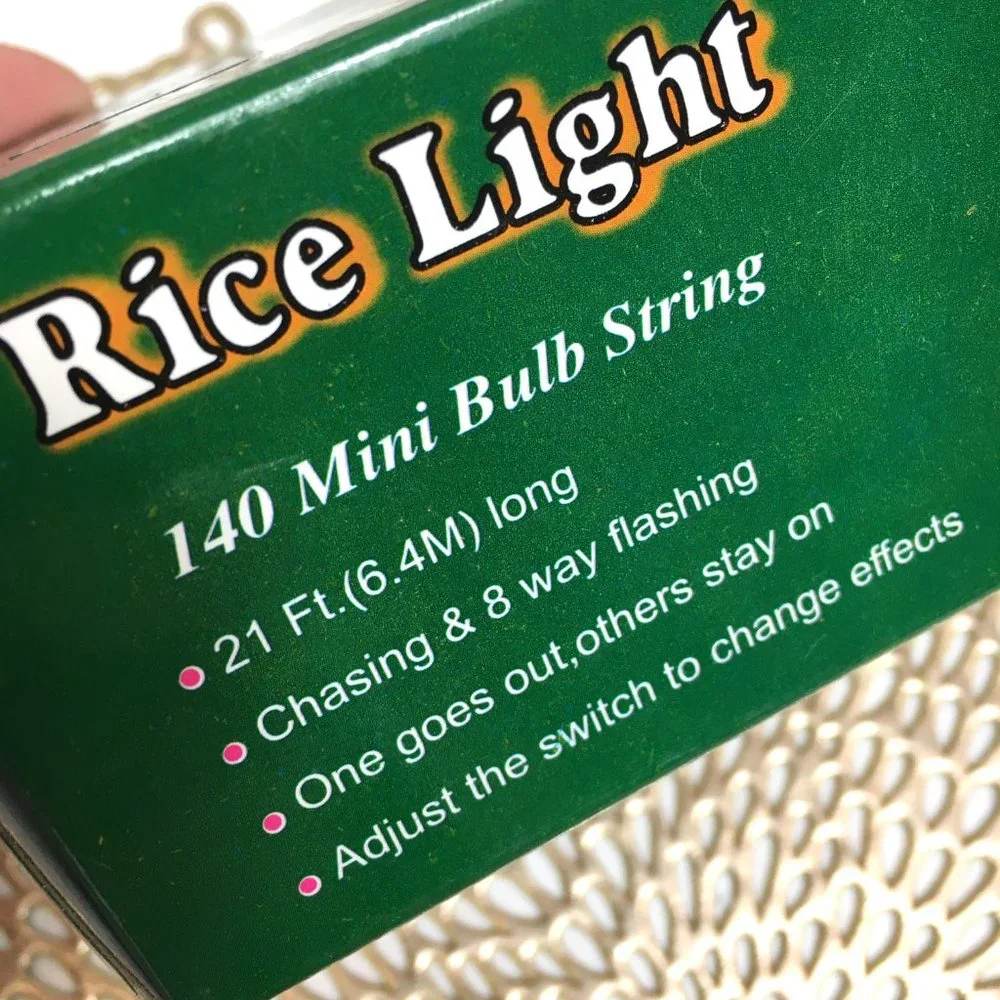 RICE LIGHTS String Purple 140 Count VTG NWT NOS